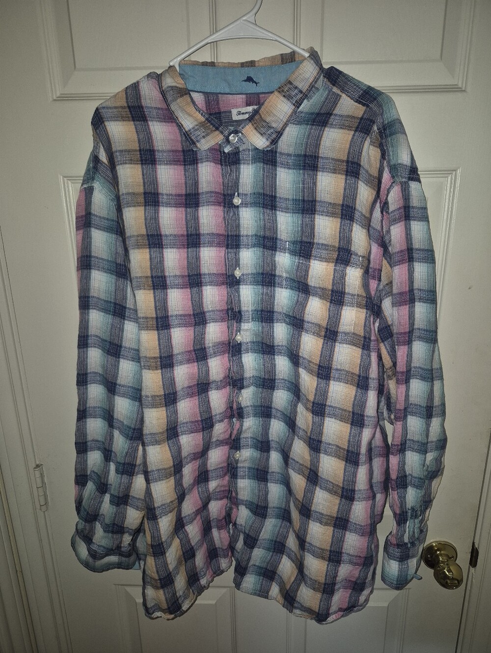 Tommy Bahama men’s 3XLB plaid long sleeve button shirt big tall